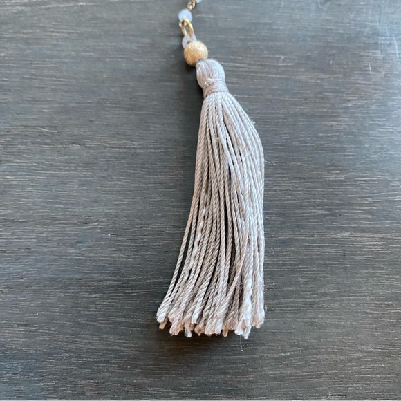 Moonstone and Gold Clad Sterling Silver Bracelet With 2.5 Tassel. 7.5” long - Picture 3 of 4